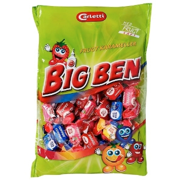 Billede af Carletti Big Ben Frugt Karameller 400 g.