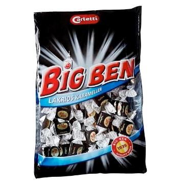 Billede af Carletti Big Ben Lakrids Karameller 400 g.