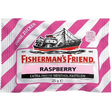 Billede af Fishermans Friend Hindbær u/sukker 25 g.