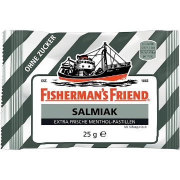 Billede af Fishermans Friend Salmiak u/sukker 25 g.