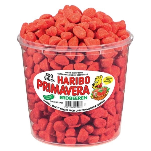 Billede af Haribo Jordbær 500 stk./ 1150 g.