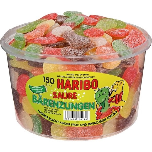 Billede af Haribo Sure Bjørne Tunger 1350 g.