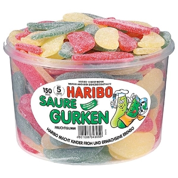 Billede af Haribo Sure Agurker 1350 g.