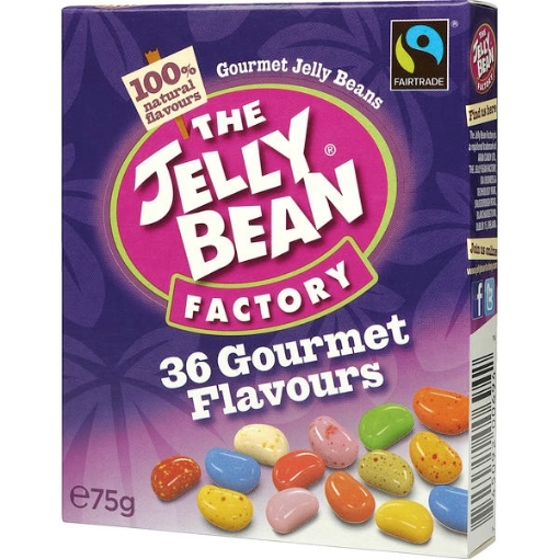 Billede af Jelly Bean Factory 36 Gourmet Flavours Fair Trade Box 75 g.