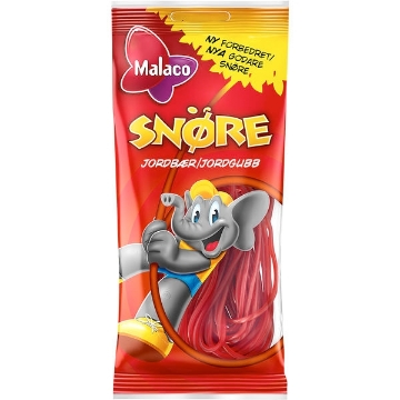 Billede af Malaco Snøre Jordbær 94 g.