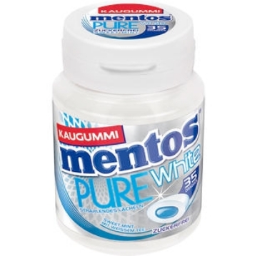 Billede af Mentos Tyggegummi, Pure White Sweet Mint 70 g.