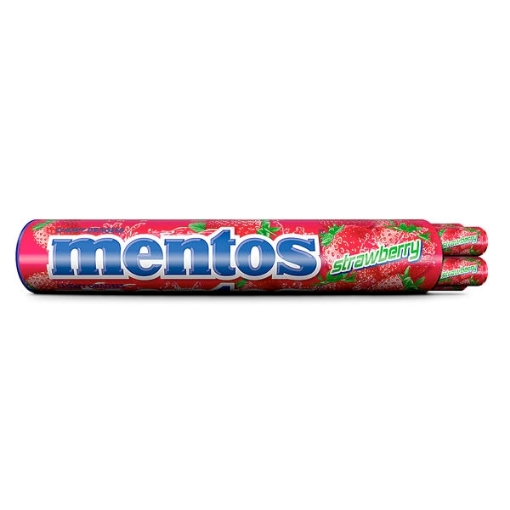 Billede af Mentos Jumborulle Jordbær 8er 296 g.