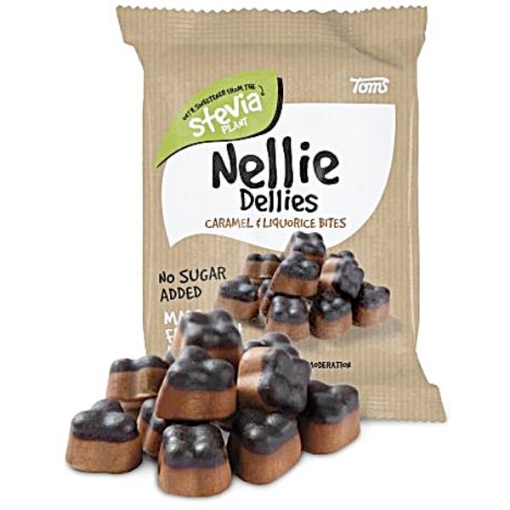 Nellie Dellies Caramel+Lakritz 90 g. ‖ Slik til hele familien - Slikposen.dk