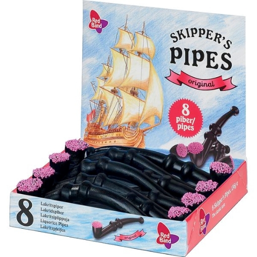 Billede af Red Band Skipper's Pipes 340 g. Lakridspiber.