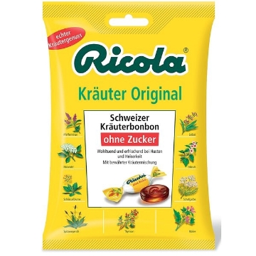 Billede af Ricola Schweizer Urter/uden sukker 75 g.