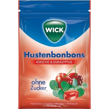 Billede af Wick Hustenbonbons Wildkirsche & Eukalyptus 72 g.