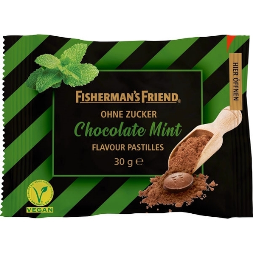 Billede af Fisherman's Friend Chokolade Mint  u/sukker 30 g.