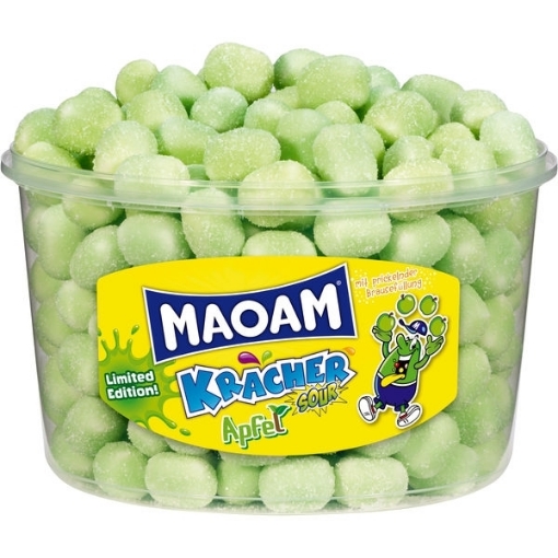 Maoam Kracher Sur Æbel 1100 g. ‖ Slik til hele - Slikposen.dk