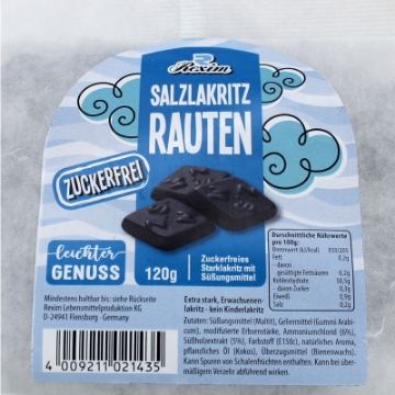 Billede af Rexim Saltlakrids Diamanter 120 g.