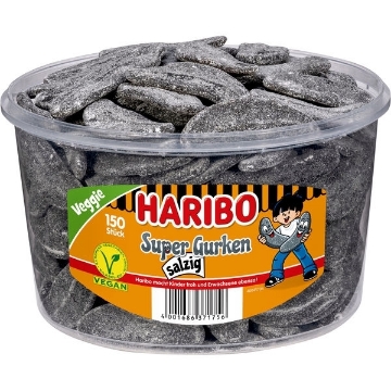 Billede af Haribo Saltede Agurker 1350 g.