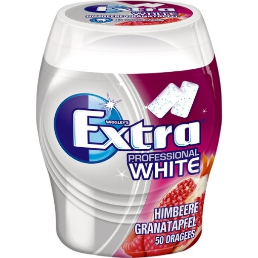 Billede af Wrigley's Extra Professional White Hindbær & Granatæble uden sukker 70 g.