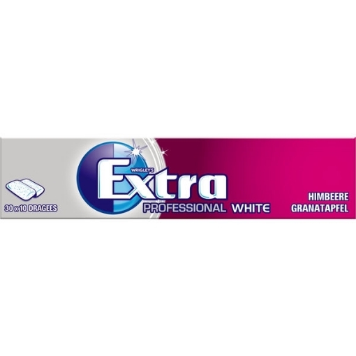 Billede af Wrigley's Extra Professional White Hindbær & Granatæble uden sukker 14 g.