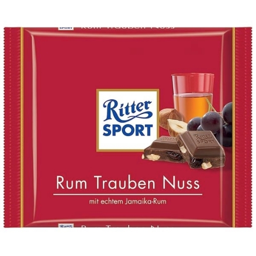 Billede af Ritter Sport Rum-Trauben-Nuss 100 g.MHT.14-05-2022