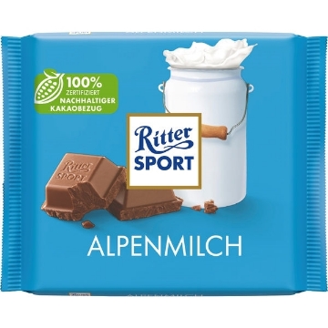 Billede af Ritter Sport Alpemælk 100 g.