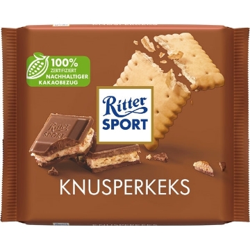 Ritter Sport Sprøde Kiks 100 g. ‖ Slik til hele familien Slikposen.dk