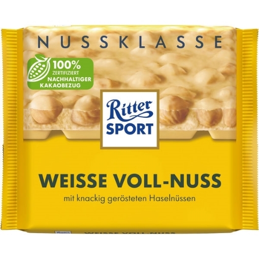 brændt marked ubemandede Ritter Sport Hele Nødder Hvid 100 g. ‖ Slik til hele familien - Slikposen.dk