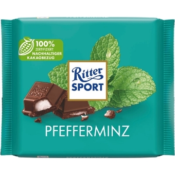 Billede af Ritter Sport Pebermynte 100 g.