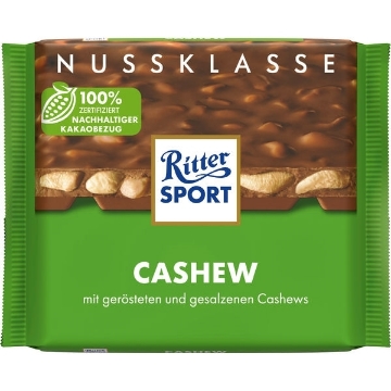 Billede af Ritter Sport Cashew Nødder 100 g.MHT. 19-07-2025