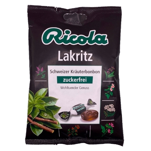 Billede af Ricola Lakrids/uden sukker 75 g.