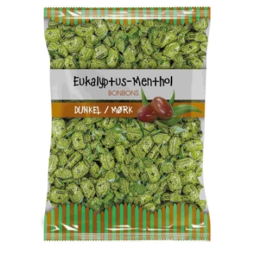 Billede af Menthol Euka Bonbons Brun 1000 g.