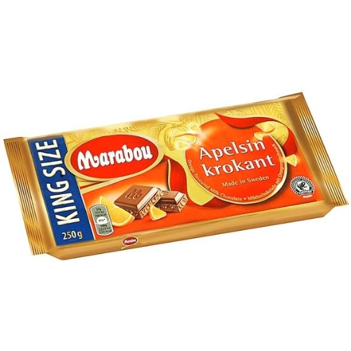 Billede af Marabou Appelsin Krokant 250 g. MHT 08-03-2023