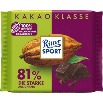 Billede af Ritter Sport Kakao Klasse 81%   100 g.