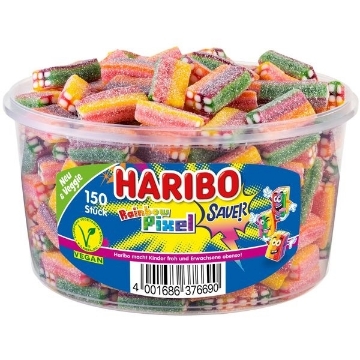 Billede af Haribo Pixel Regnbue Sur 1200 g.