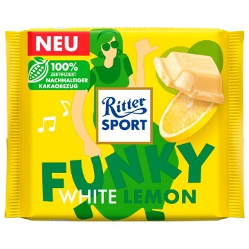 Billede af Ritter Sport Funky hvid Lemon 100 g.