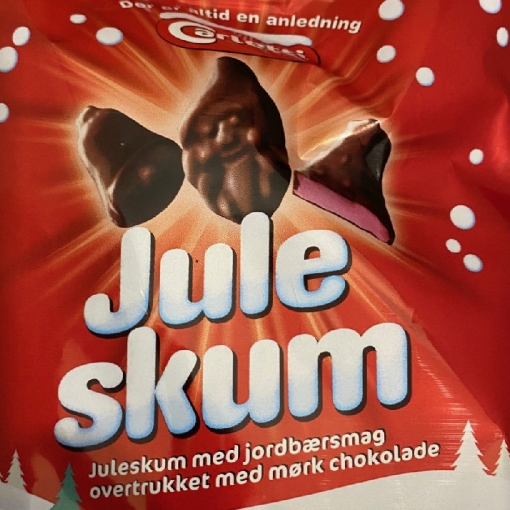 Billede af Carletti Juleskum Jordbær/Mørk Chokolade 130 g.MHT. 01-08-2025