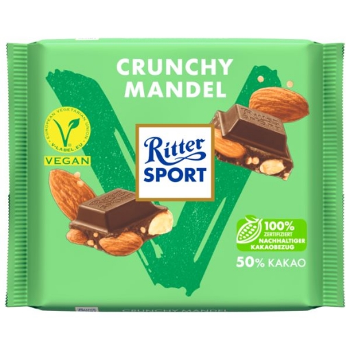 Billede af Ritter Sport Vegan Crunchy Mandel 100 g. MHT. 12-04-2025