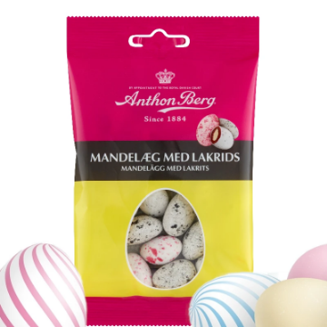 Billede af Anthon Berg Påske Æg Mandel/Lakrids 275 g.MHT.30-11-2025