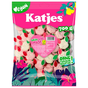 Billede af Katjes Grøn Øre Kanin 700 g.
