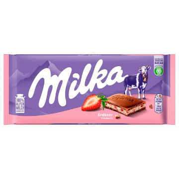 Billede af Milka Jordbær 100 g. 