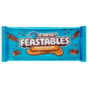 Billede af Mr. Beast Feastables Peanut Butter 10 x 60 g.