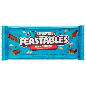 Billede af Mr. Beast Feastables Milk Crunch 10 x 60 g.