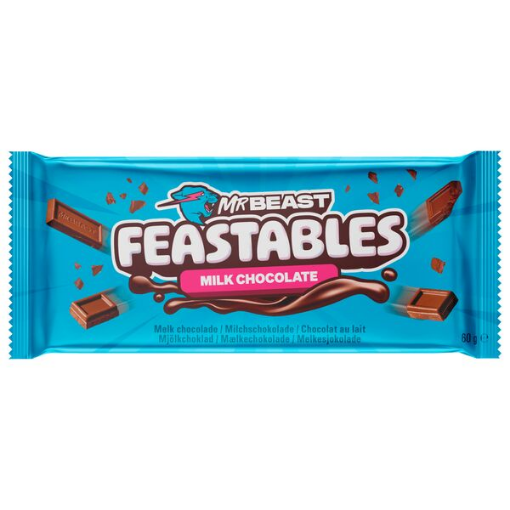 Billede af Mr. Beast 10 x 60 g. Feastables Milk Chocolate 
