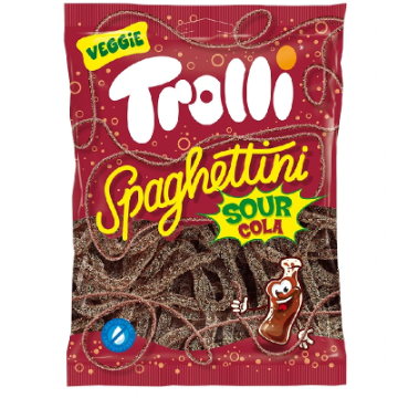 Billede af Trolli Spaghettini Sour Cola 100 g.