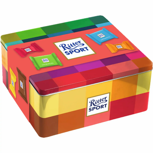 Billede af Ritter Sport Metaldåse 128 stk. mini's