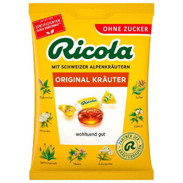 Billede af Ricola Schweizer Urter u/sukker 75 g.