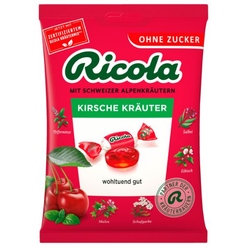 Billede af Ricola Kirsebær  u/sukker 75 g.