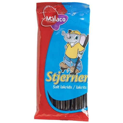 Billede af Malaco Stjerner Saltlakrids 92 g.MHT.10-06-2026
