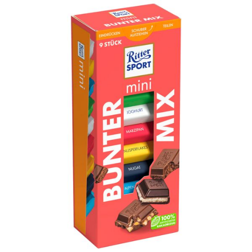 Billede af Ritter Sport Mini Tårn 9 stk./150 g.