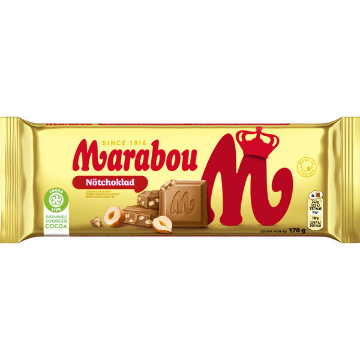 Billede af Marabou Mælkechokolade & Nødder 170 g.