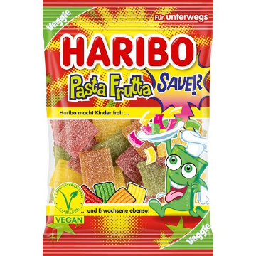 Billede af Haribo Pasta Frutta Sur 85 g.MHT. 30-09-2026