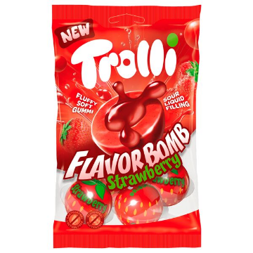 Billede af Trolli Flavorbomb Jordbær 75 g.
